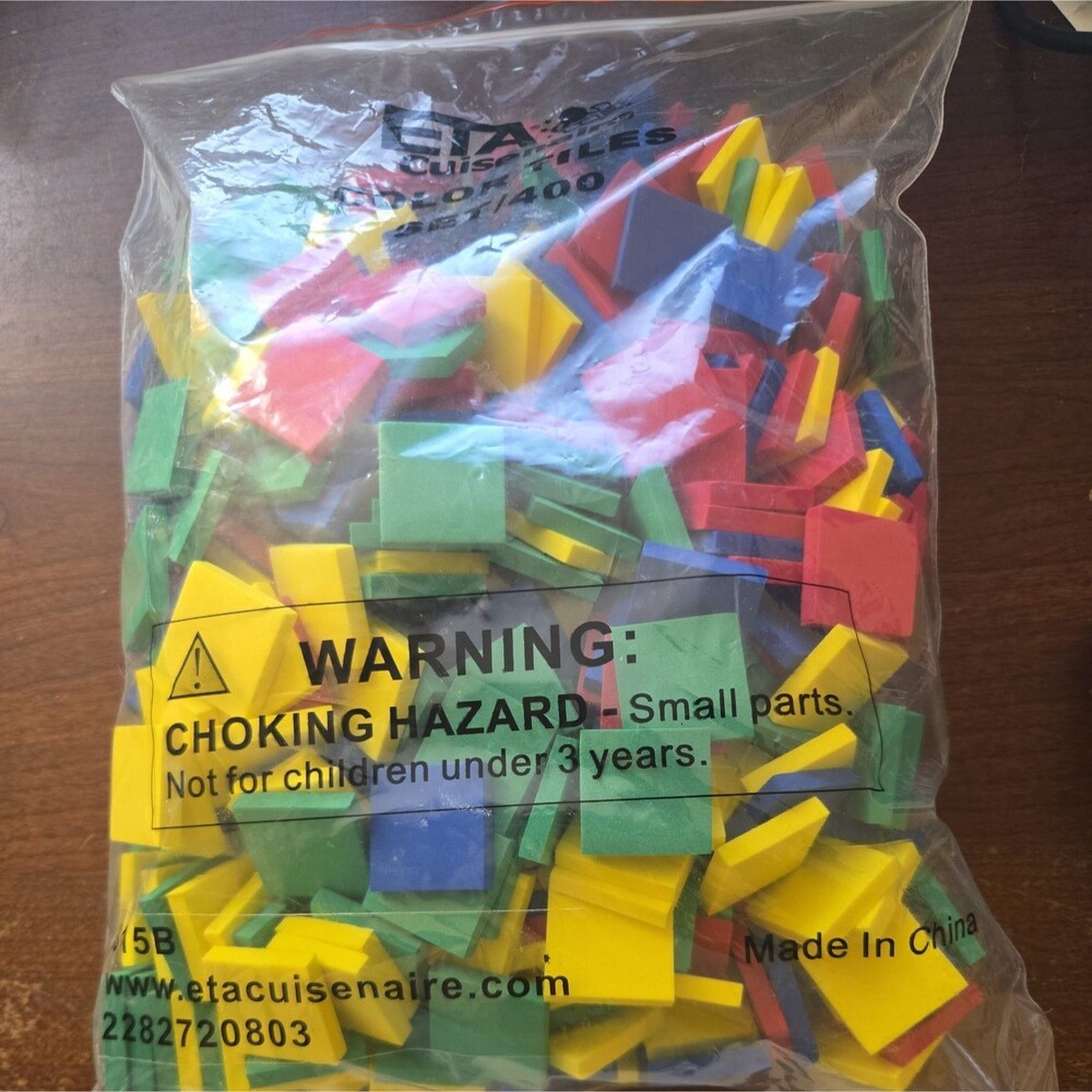 New 400 FOAM SQUARE COLOR TILES Math Manipulatives Homeschool, Classroom